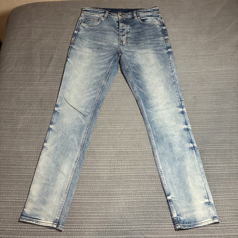 Ksubi Chitch Royalty Heroism and the Pity Jeans Acid Trip Light Blue Mens 33x32